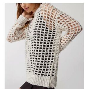 Urban Outfitters - Women's Osaka Open Knit Sweater. Light gray. X-Small. NWT.